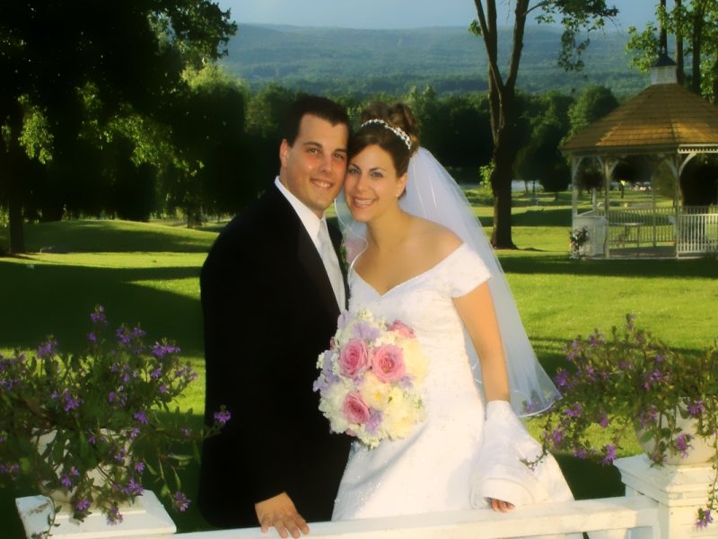 Hudson Valley wedding venue at the resort with scenic backdrop